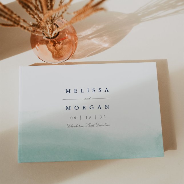 Seaglass Tides | Coastal Watercolor Wedding Guest Book (Creator Uploaded)