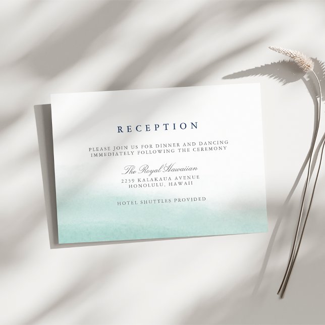 Seaglass Tides Wedding Reception Enclosure Card (Creator Uploaded)