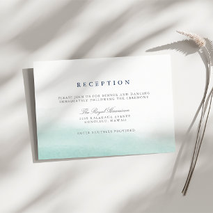 Seaglass Tides Wedding Reception Enclosure Card