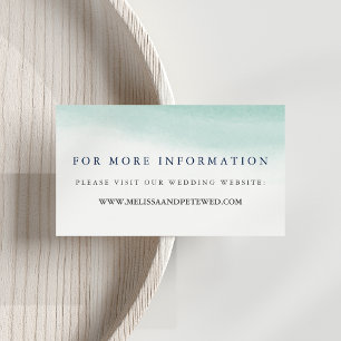 Seaglass Tides Wedding Website Cards