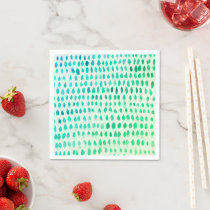 Seaglass Watercolor Pattern Napkin