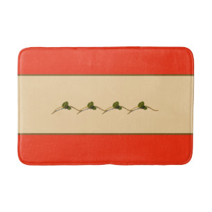 Seagrape Blooms- Bonfire- Stripe Bath Mat