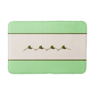 Seagrape Blooms- Key Lime- Stripe Bath Mat