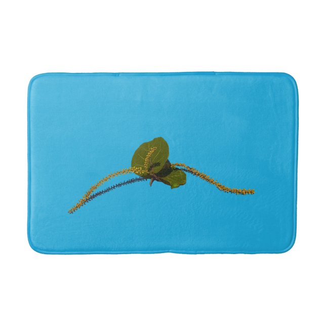 Seagrape Blooms- Lagoon Bath Mat (Front)