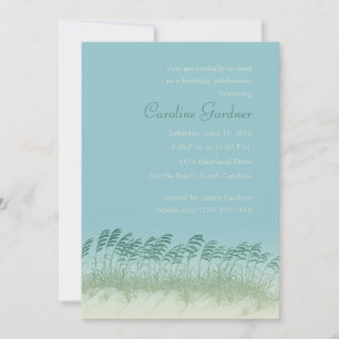Seagrass on the Dunes Birthday Invitation