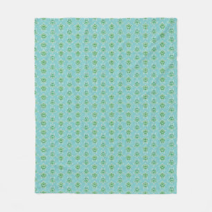 Seagreen Tribal Green Sea Turtles Fleece Blanket