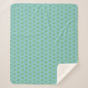 Seagreen Tribal Green Sea Turtles Sherpa Blanket