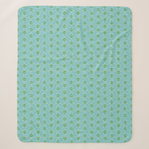 Seagreen Tribal Green Sea Turtles Sherpa Blanket