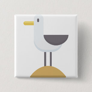 seagull 15 cm square badge