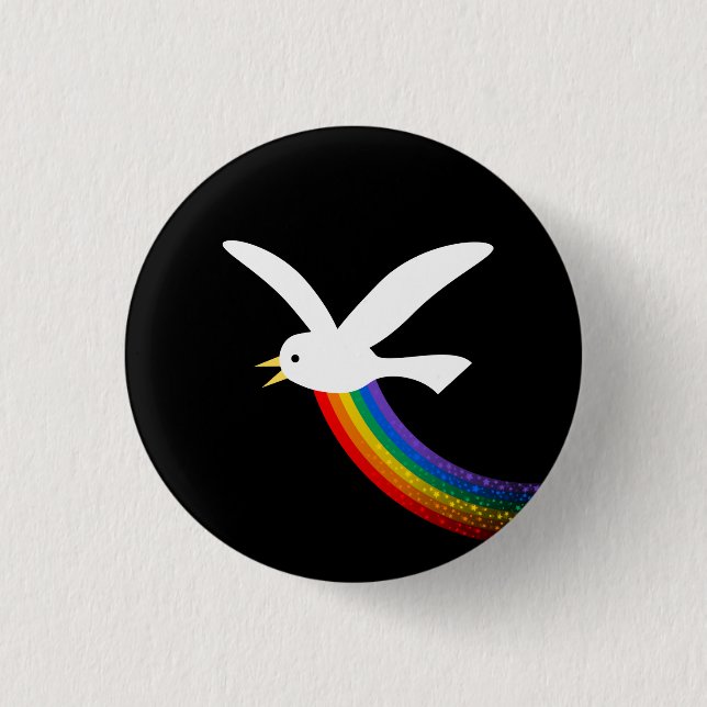 Seagull 3 Cm Round Badge (Front)