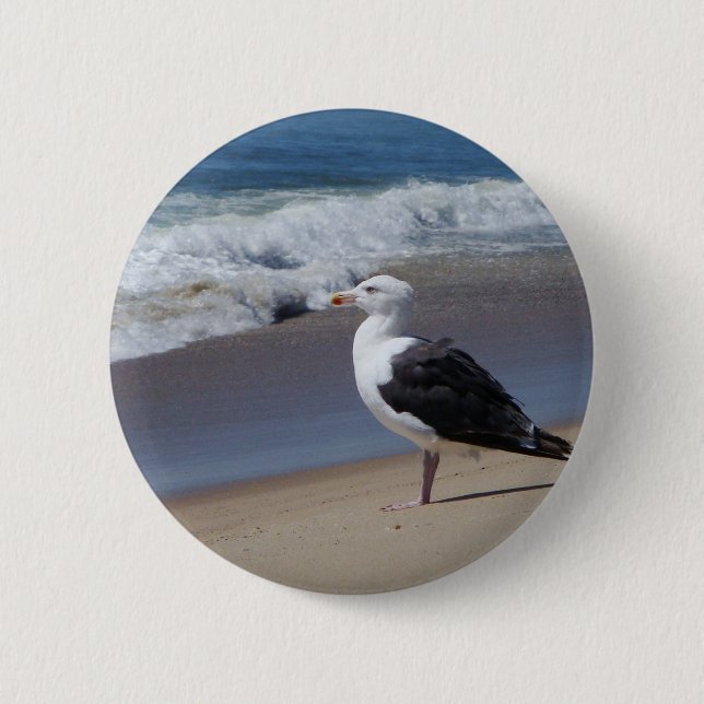 Seagull 6 Cm Round Badge (Front)