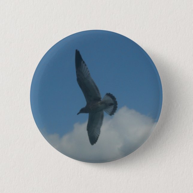 seagull 6 cm round badge (Front)