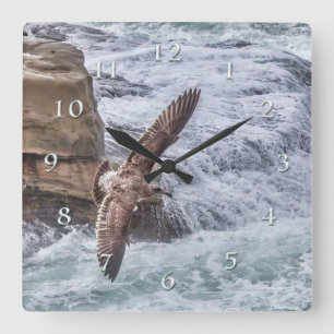 Seagull Air Surfer Square Wall Clock