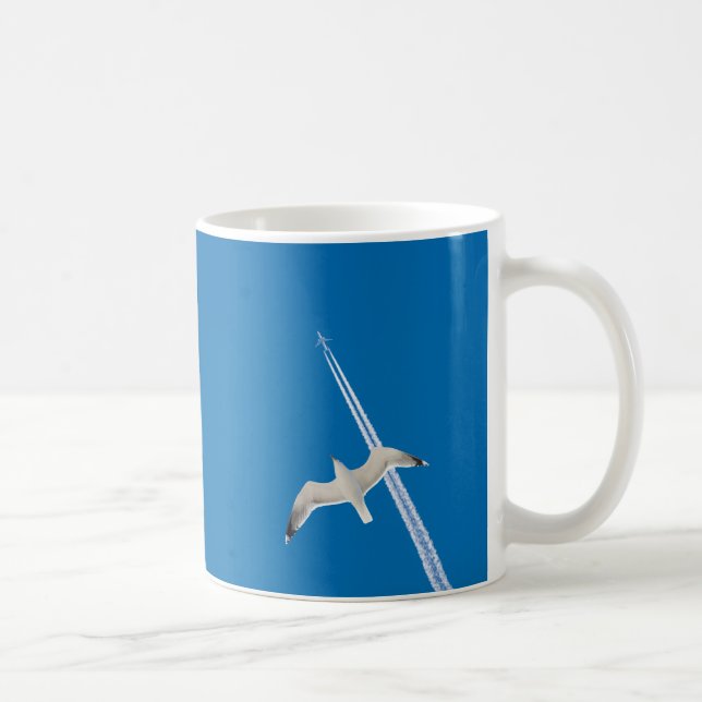 Seagull and aeroplane coffee mug (Right)