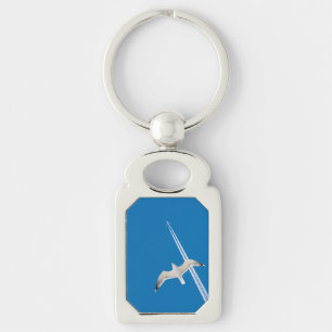 Seagull and aeroplane key ring