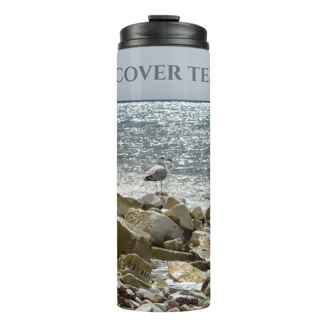 Seagull and sea thermal tumbler (Front)