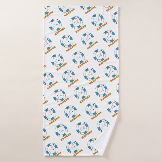 Seagull and Swim Ring Light Blue Bath Towel Set (Bath Towel)