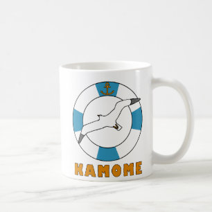 Seagull and Swim Ring Light Blue Coffee Mug