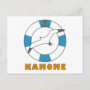 Seagull and Swim Ring Light Blue Postcard
