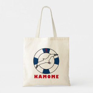 Seagull and Swim Ring Navy Blue Tote Bag