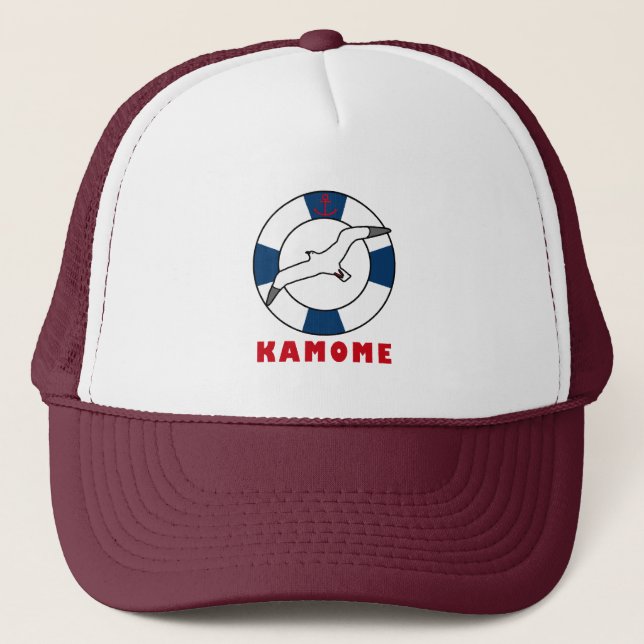 Seagull and Swim Ring Trucker Hat (Front)
