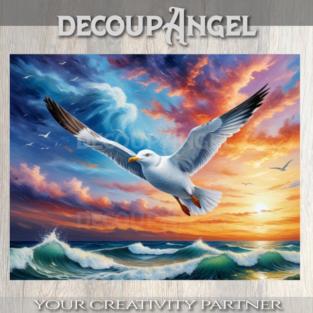 Seagull at Dawn Decoupage Tissue Paper (Creator Uploaded)