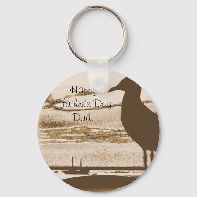 Seagull at dusk key ring (Front)