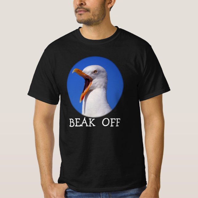 Seagull Beak Off Fab Funny Joke  T-Shirt (Front)