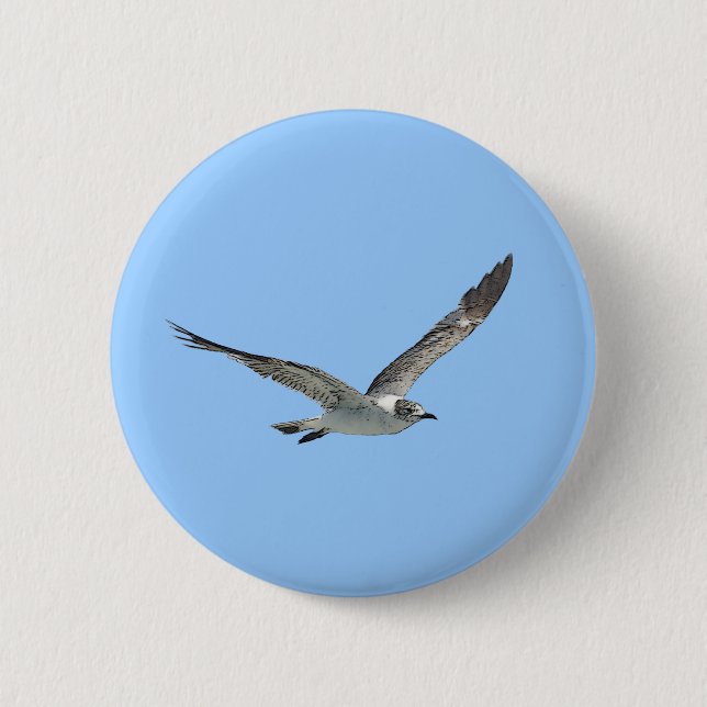 Seagull Bird 6 Cm Round Badge (Front)
