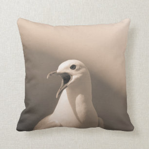 Seagull Bird Portrait Nature Photo Cushion