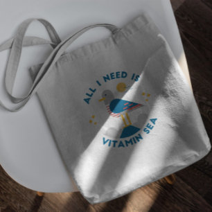 Seagull Bird Quote Tote Bag  