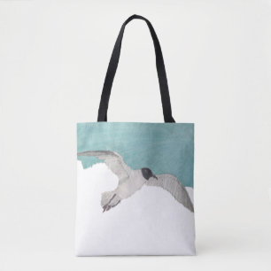 Seagull, Bird, Sky, Coastal, Beach Themed Tote Bag