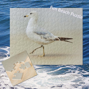 Seagull Bird Walking on Beach Puzzle