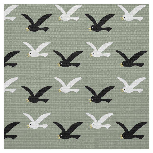 Seagull & Blackbird Fabric (Swatch)