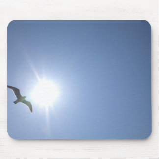 Seagull blue sky mouse pad