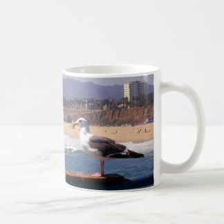Seagull by Santa Monica Beach Coffee Mug