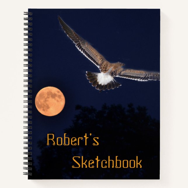 Seagull By The Moon Sketch Notebook (Front)