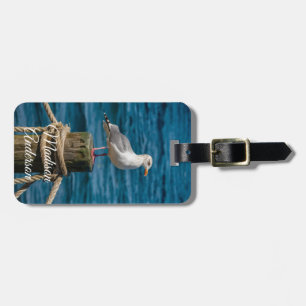 Seagull by the Sea Personalised Luggage Tag