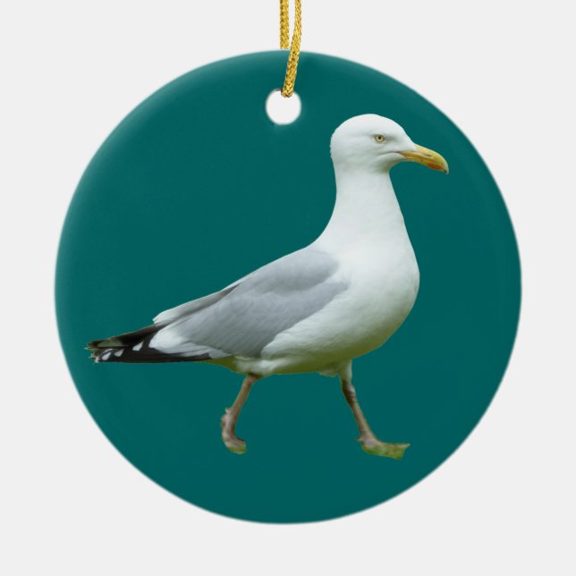 Seagull Ceramic Ornament (Front)