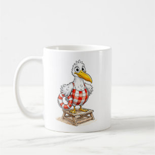Seagull Comic Lifeguard Bird Coffee Mug