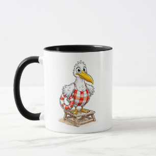 Seagull Comic Lifeguard Bird Mug
