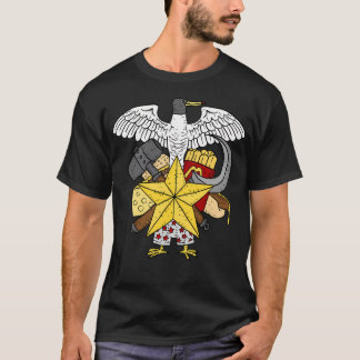 Seagull Communism. Fries And Burgers. T-Shirt