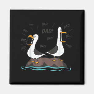 Seagull Dad Funny Dad Humour Ocean Life Fathers Da Magnet