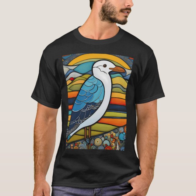 Seagull fisherman T-Shirt (Front)