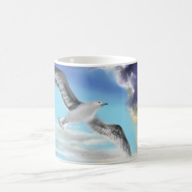 Seagull Flying Coffee Mug (Center)