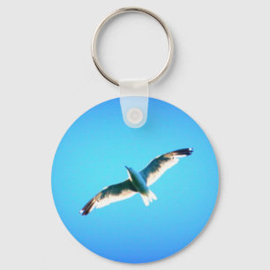seagull flying keychain