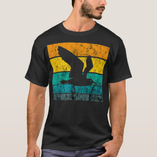 Seagull Flying Vintage Retro Harbour Albatros Beac T-Shirt