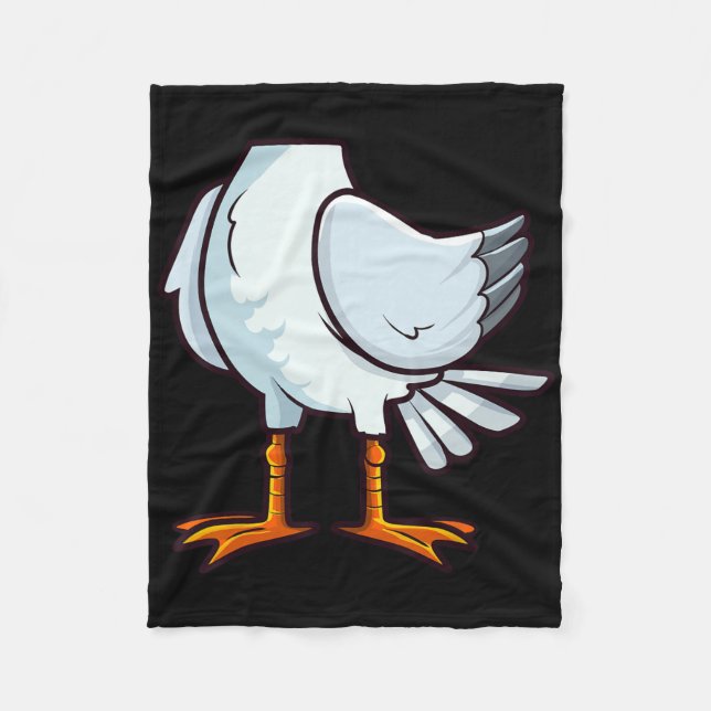 Seagull Fun Halloween Costume Party Cosplay Seabir Fleece Blanket (Front)