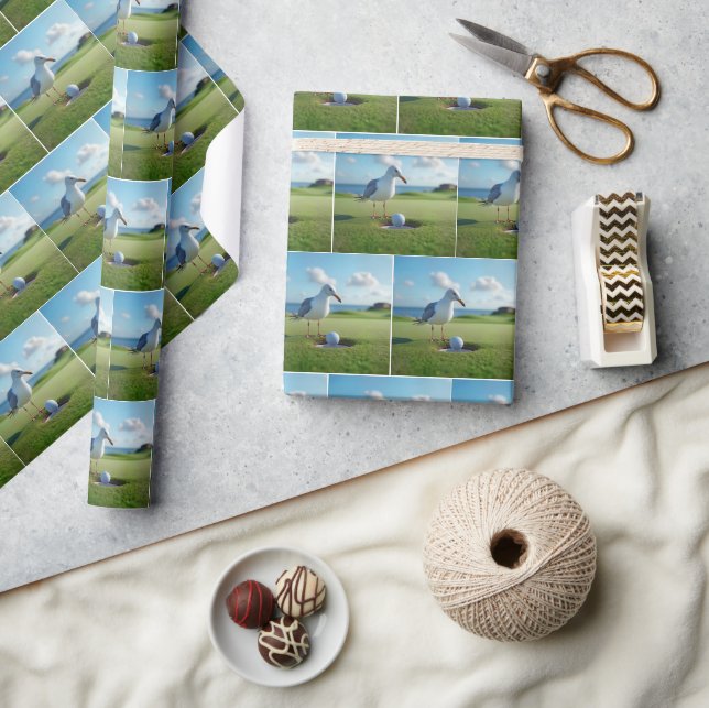 Seagull Hole-In-One Golf Ball Wrapping Paper (Crafts)