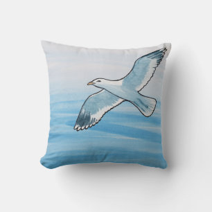 Seagull in Flight Cushion